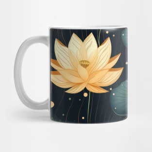 Serenity Blooms: Timeless Lotus Flower Pattern Mug